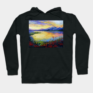 Flowers at the mountain lake Hoodie